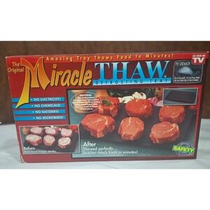 VTG New 1995 The Original MIRACLE THAW Defrosting Tray As Seen On TV NEW IN BOX